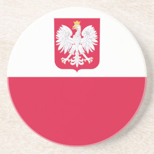 Polen-Flagge Getränkeuntersetzer