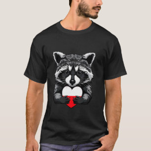 Polen Flagge Herz Lemur Polnischer Stolz Polska Po T-Shirt