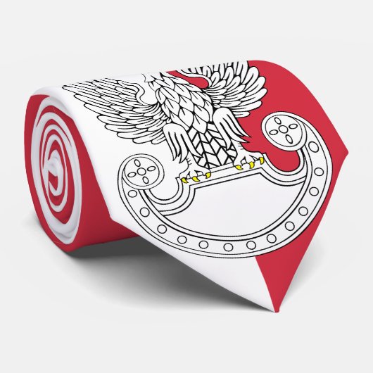 Polen-Flagge Krawatte (Gerollt)