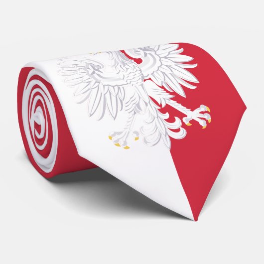 Polen-Flagge Krawatte (Gerollt)