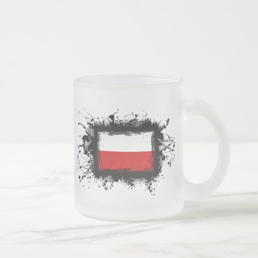 Polen-Flagge Mattglastasse (Rechts)