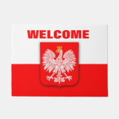 Polen Flagge Patriotic Polska Reisen Eagle Witamy Fußmatte (Vorderseite)