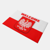 Polen Flagge Patriotic Polska Reisen Eagle Witamy Fußmatte (Schrägansicht)