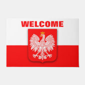 Polen Flagge Patriotic Polska Reisen Eagle Witamy Fußmatte (Vorderseite)