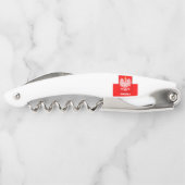 Polen Flagge Patriotischer Fußball Polska Kellnermesser (Rückseite)