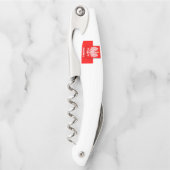 Polen Flagge Patriotischer Fußball Polska Kellnermesser (Vorderseite)