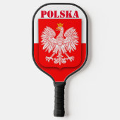 Polen Flagge Patriotischer Fußball Polska Pickleball Schläger (Rückseite)