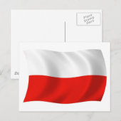 Polen Flagge Postkarte (Vorne/Hinten)