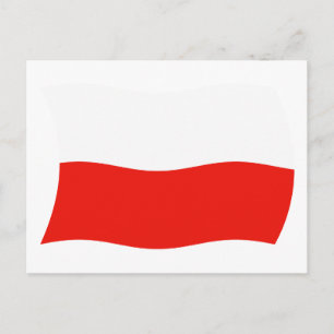 Polen Flagge Postkarte