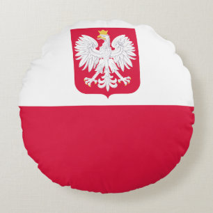 Polen-Flagge Rundes Kissen