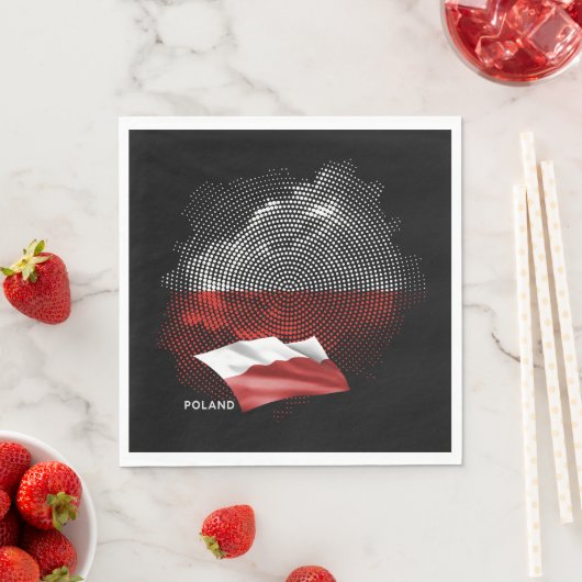 Polen-Flagge Serviette (Beispiel)