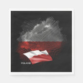 Polen-Flagge Serviette (Vorderseite)