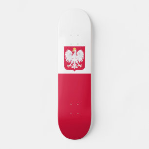 Polen-Flagge Skateboard