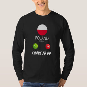 Polen Flagge Souvenir Polen Ruft Ruft T-Shirt