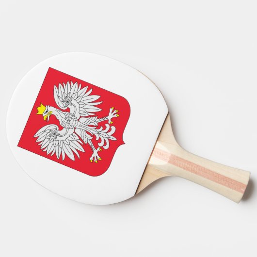 Polen-Flagge Tischtennis Schläger (Seitenansicht)