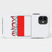 Polen - Flagge und Name Case-Mate iPhone Hülle (Rückseite (Horizontal))