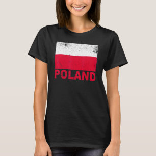 Polen Flagge Vintage Polnische Nationalität Grunge T-Shirt