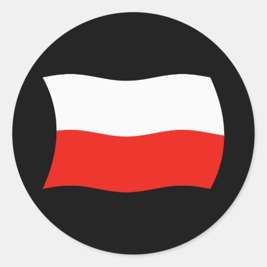 Polen Flaggen Aufkleber (Vorderseite)