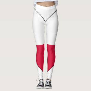 Polen-Flaggen-Herz Leggings