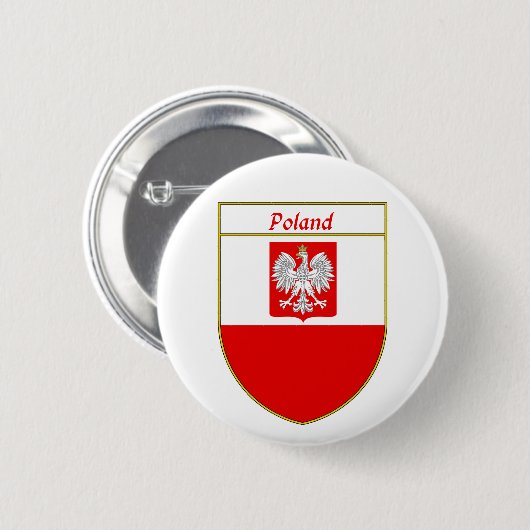 Polen-Flaggen-Schild Button (Vorne & Hinten)