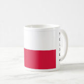 Polen-Flaggen-Tasse Kaffeetasse (VorderseiteRechts)