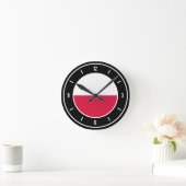 Polen FlaggenElegant Runde Wanduhr (Zuhause)