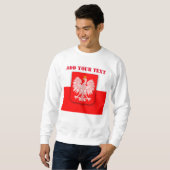 Polen Flaggenfußball Polnischer Polska Sweatshirt (Vorne ganz)
