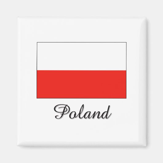 Polen - Flaggengestaltung Magnet (Vorne)
