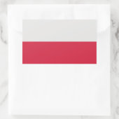 Polen Flaggenmarke Rechteckiger Aufkleber (Tasche)