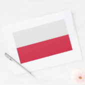 Polen Flaggenmarke Rechteckiger Aufkleber (Umschlag)