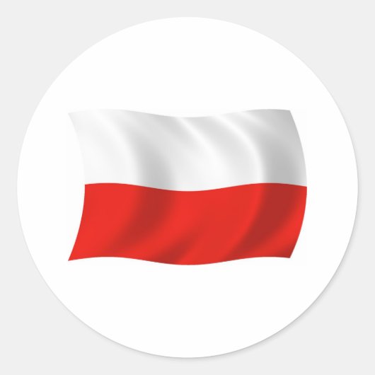 Polen Flaggenmarke Runder Aufkleber (Vorderseite)