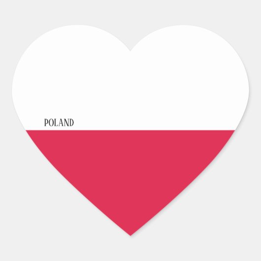 Polen Flaggenpatriotin Herz-Aufkleber (Vorderseite)
