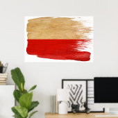 Polen Flaggenposter Poster (Heimbüro)