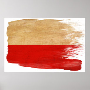 Polen Flaggenposter Poster
