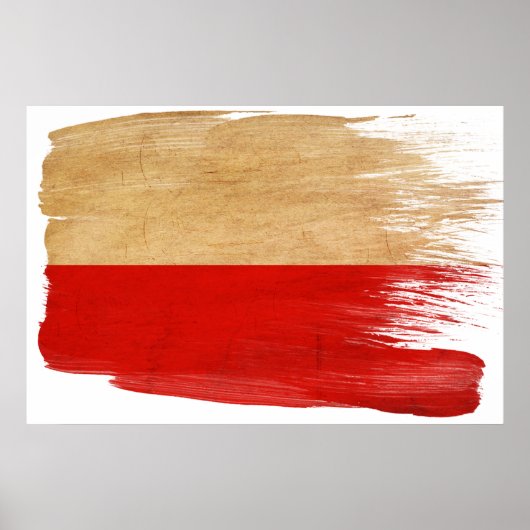 Polen Flaggenposter Poster (Vorne)