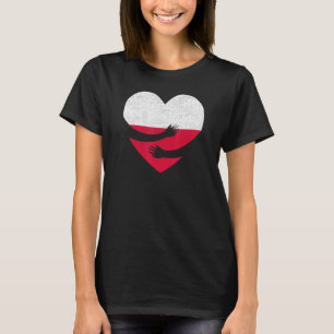 Polen Flaggenpriester Herz stolz polnische Polen U T-Shirt
