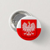 Polen Flaggenstaat Weltmeisterschaft 2022 Fußball  Button (Vorne & Hinten)