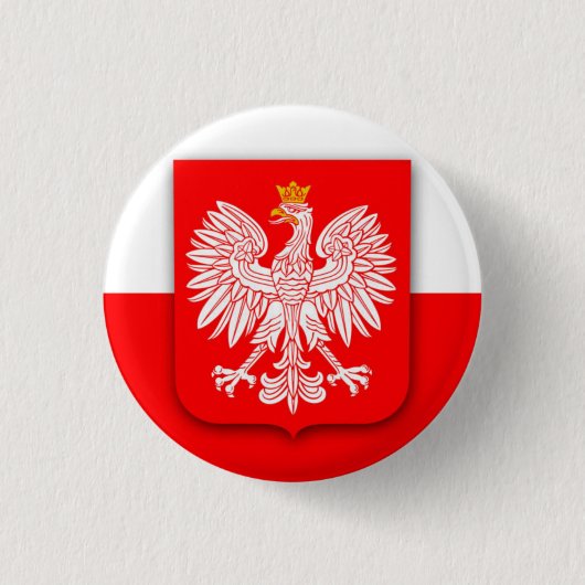 Polen Flaggenstaat Weltmeisterschaft 2022 Fußball  Button (Vorderseite)