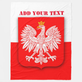 Polen Flaggenstaat Weltmeisterschaft 2022 Fußball  Fleecedecke