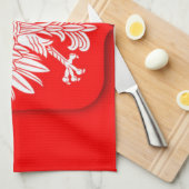 Polen Flaggenstaat Weltmeisterschaft 2022 Fußball Geschirrtuch (Viertel Falte)