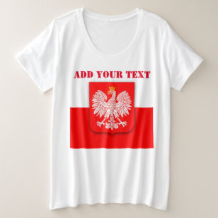 Polen Flaggenstaat Weltmeisterschaft 2022 Fußball  Große Größe T-Shirt