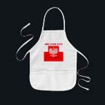 Polen Flaggenstaat Weltmeisterschaft 2022 Fußball Kinderschürze<br><div class="desc">Polen, polnische Flagge. Weltmeisterschaft 2022. Patriotisch. Polnischer Weißadler polnische Flagge. Polska flaga. Fügen Sie Ihren eigenen Text hinzu. Für eine Tochter, Sohn.</div>