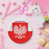 Polen Flaggenstaat Weltmeisterschaft 2022 Fußball Pappteller (Party)