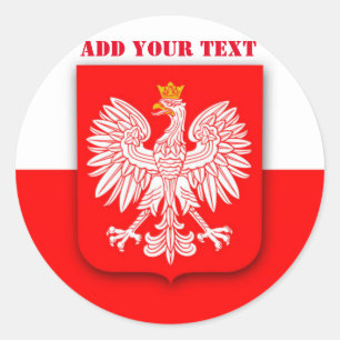 Polen Flaggenstaat Weltmeisterschaft 2022 Fußball  Runder Aufkleber