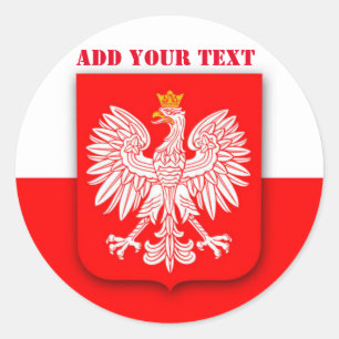 Polen Flaggenstaat Weltmeisterschaft 2022 Fußball  Runder Aufkleber