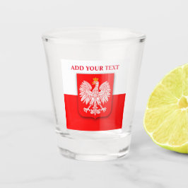 Polen Flaggenstaat Weltmeisterschaft 2022 Fußball  Schnapsglas