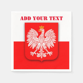 Polen Flaggenstaat Weltmeisterschaft 2022 Fußball  Serviette