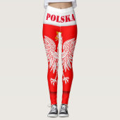 Polen Flaggenstaat Weltmeisterschaft 2026 Fußball Leggings (Vorderseite)