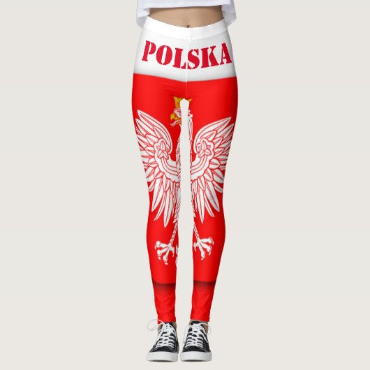 Polen Flaggenstaat Weltmeisterschaft 2026 Fußball Leggings (Vorderseite)