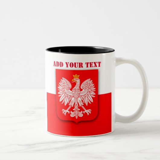 Polen Flaggenstaat Weltmeisterschaft 2026 Fußball  Zweifarbige Tasse (Rechts)